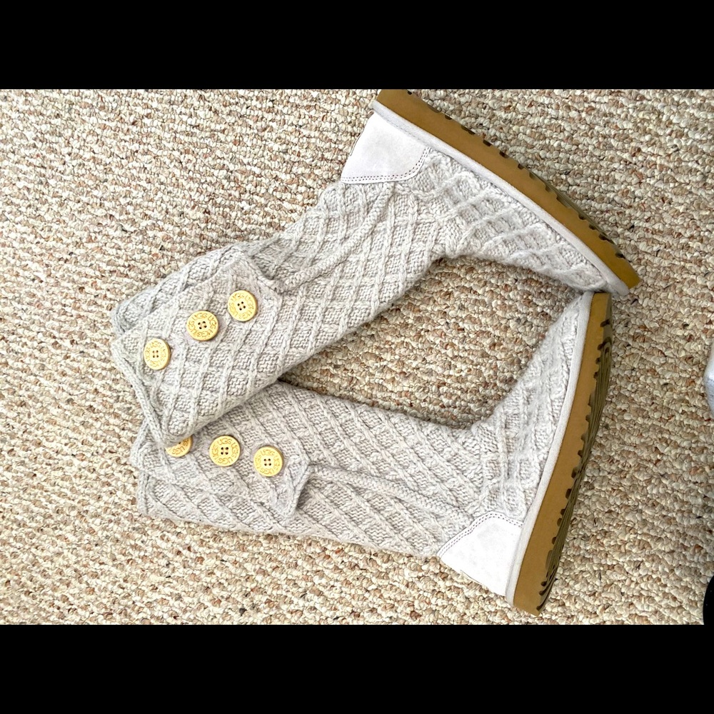UGG Classic Cardy Button Detailed Knit Boots